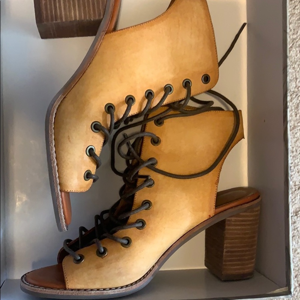 Chunky, strappy Free People heels